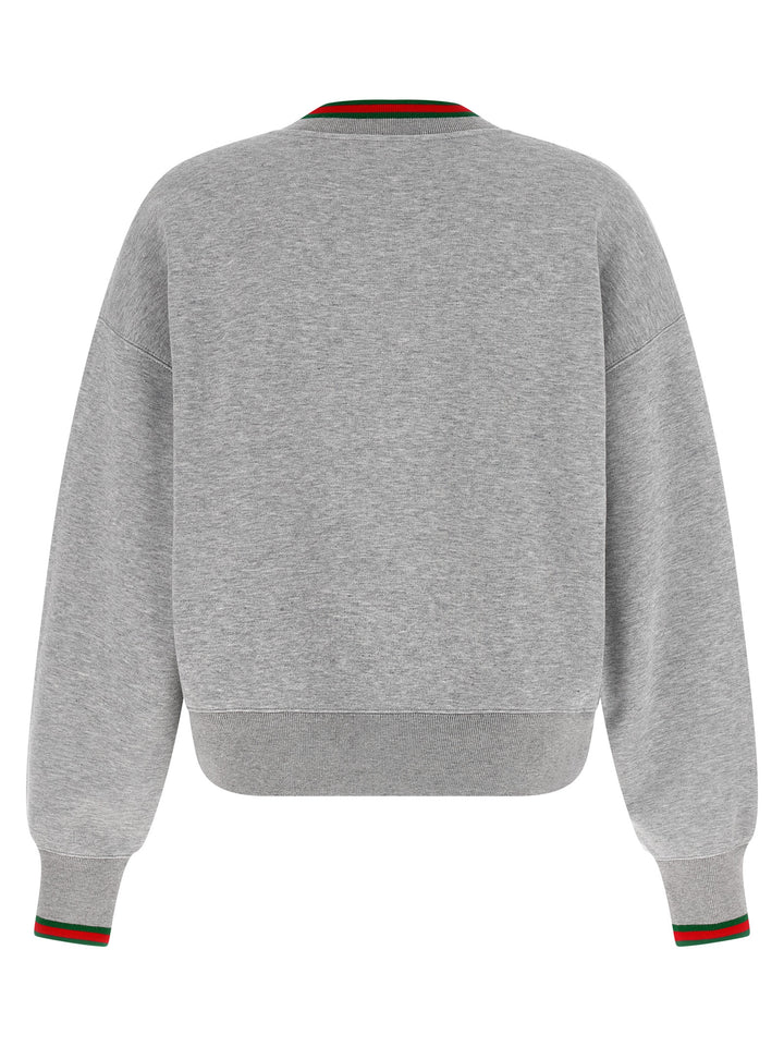 Gucci Web Sweatshirt - Gray | bac3315b2ea58514f50851593f25ce427ad00ab0