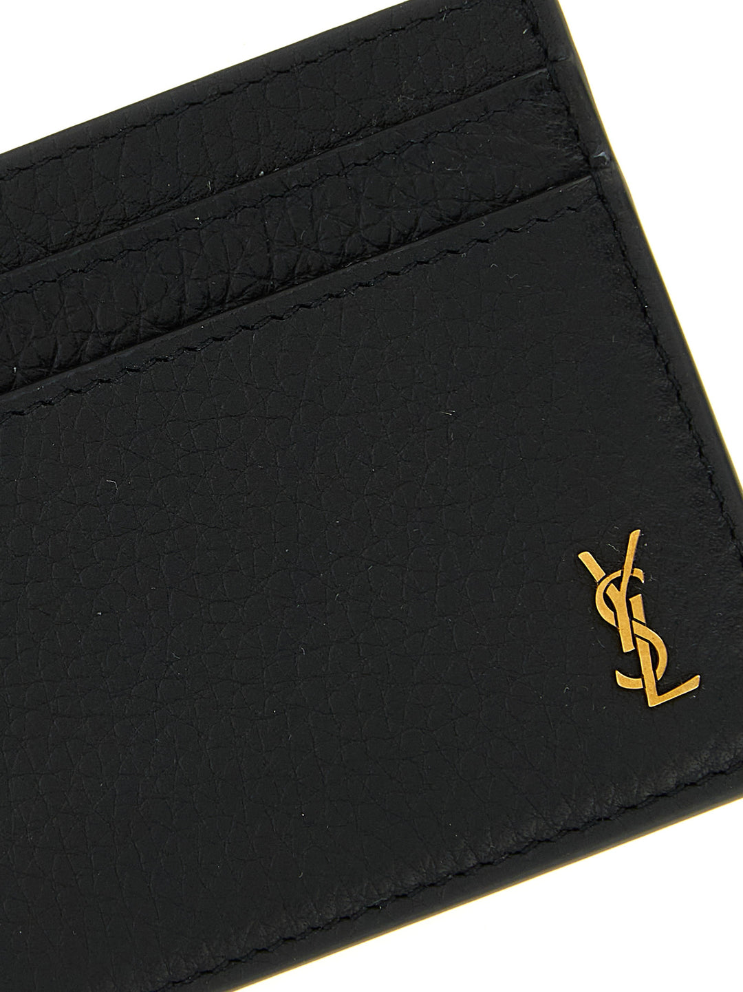 Saint Laurent Tiny Cassandre Wallets and Card Holders - Black | f16e4db180b17d6bc3f01a4d356c3259c55281a0