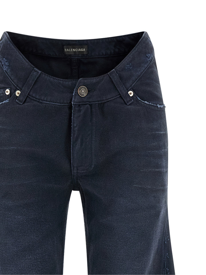 Balenciaga Curved Waist Jeans - Blue | 51583b2c710aaedaf1d19f786b4df89c71b51200