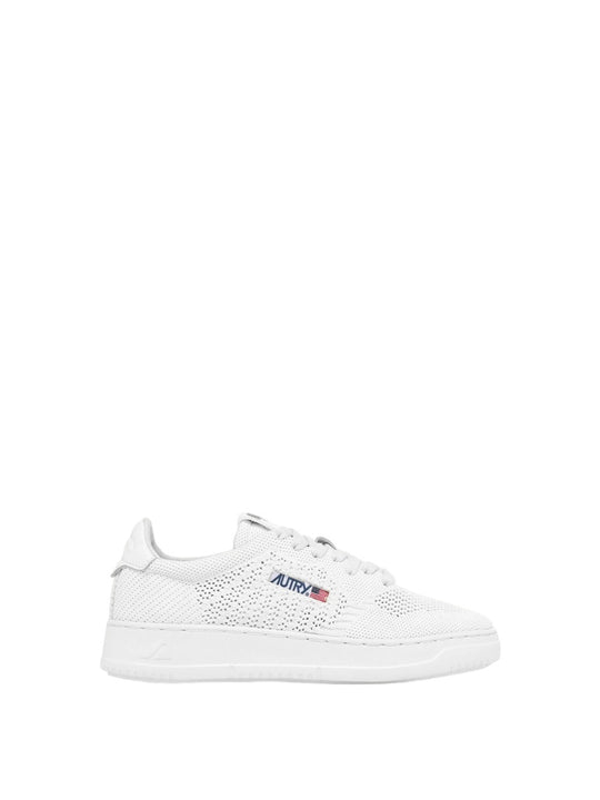 Easeknit Low Sneakers In White Fabric