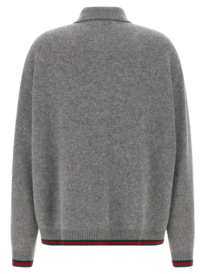 Gucci Polo Cardigan Sweaters and Cardigans - Gray | 7bdd9b84096119ce84a76a129bc0b7e2ce1f4c7b