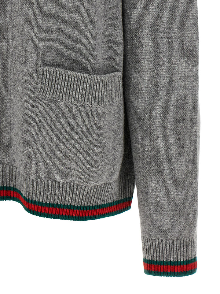 Gucci Polo Cardigan Sweaters and Cardigans - Gray | ecf68c756de1d0cfe7c76d4ef5a96fd37904a700