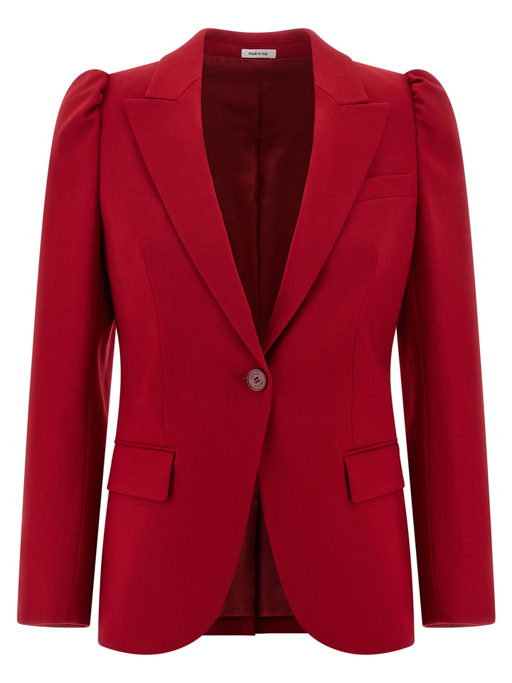 Mcqueen Single-Breasted Blazer BlazerS - Red | 3b59ce2fe1ecdfd5455004ce2f8cd6d9fac89e61