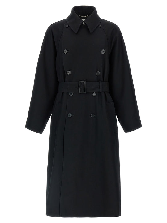 Double-Breasted Coat Coats And Trench Coats Black