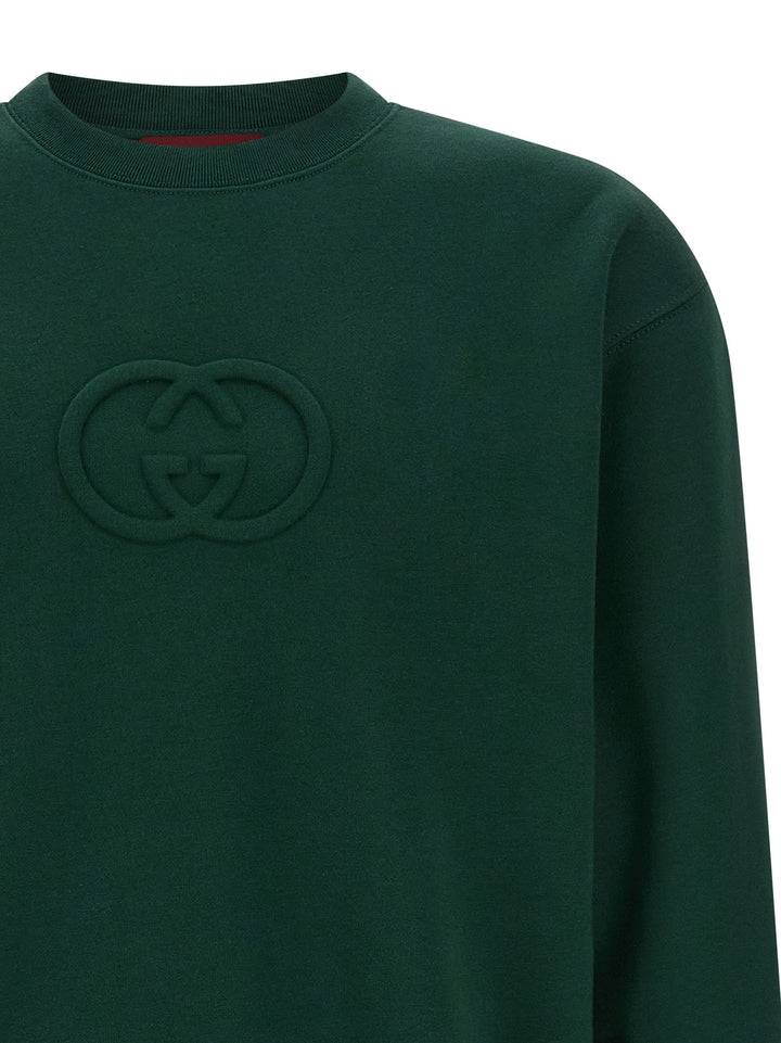 Gucci Incrocio Gg Sweatshirt - Green | 5e01be571b7c42d08c80f79cd6c40d2c68732b17