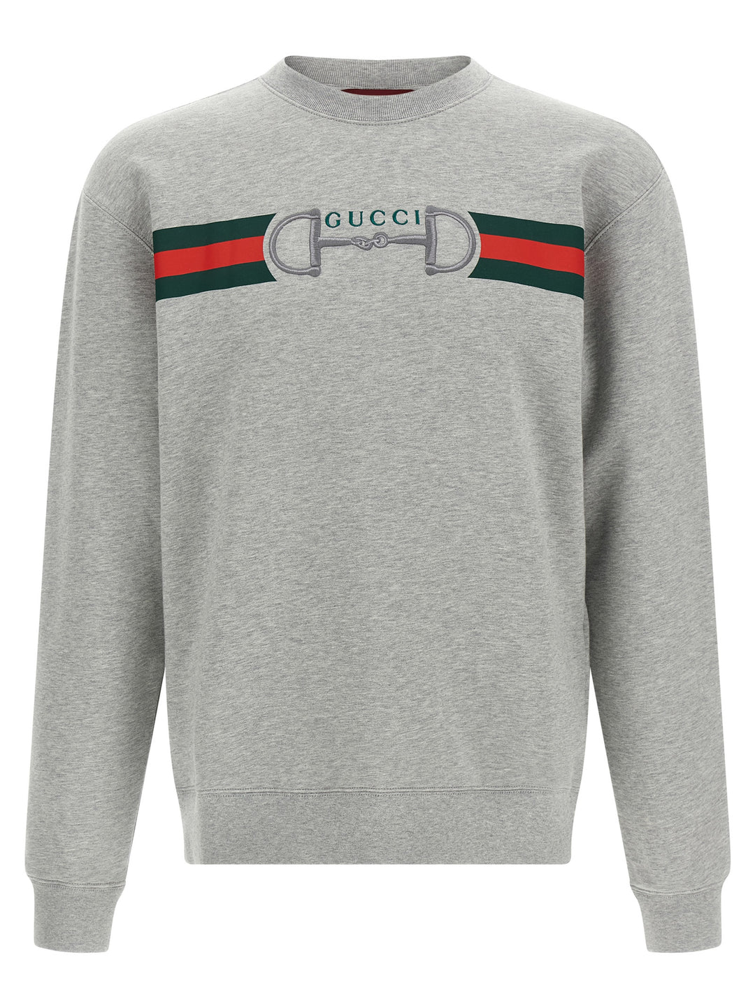 Gucci Web Ribbon And Horsebit Sweatshirt - Gray | 3bad4338018a392cd6b6233df2b8c144aa83fbad
