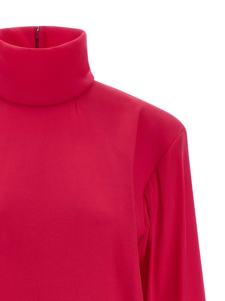 Saint Laurent Structured Shoulder Dress Dresses - Fuchsia | ac60c026e87cb6ff46e0b48cd5d61a359635e1e6