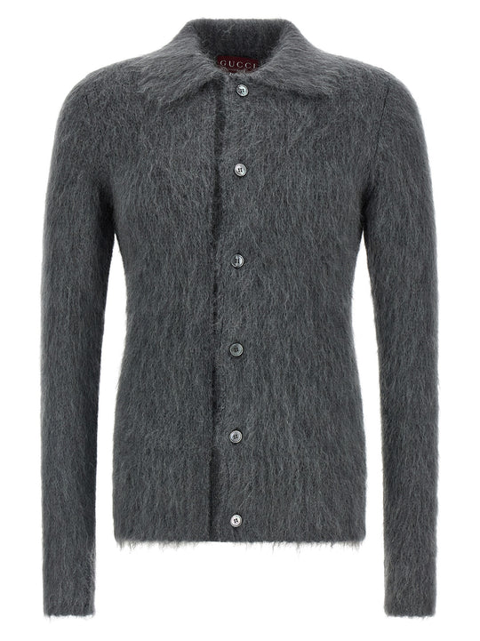 Mohair Wool Cardigan Sweaters And Cardigans Gray