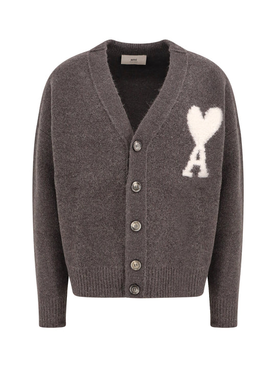 Alpaca Blend Cardigan With Frontal Logo