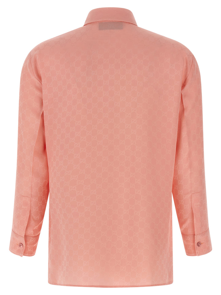 Gucci Gg Silk Shirt Shirt and Blouse - Pink | 2a9b7c2b358070f7f37ddcb6e64c032e3dc36fb1