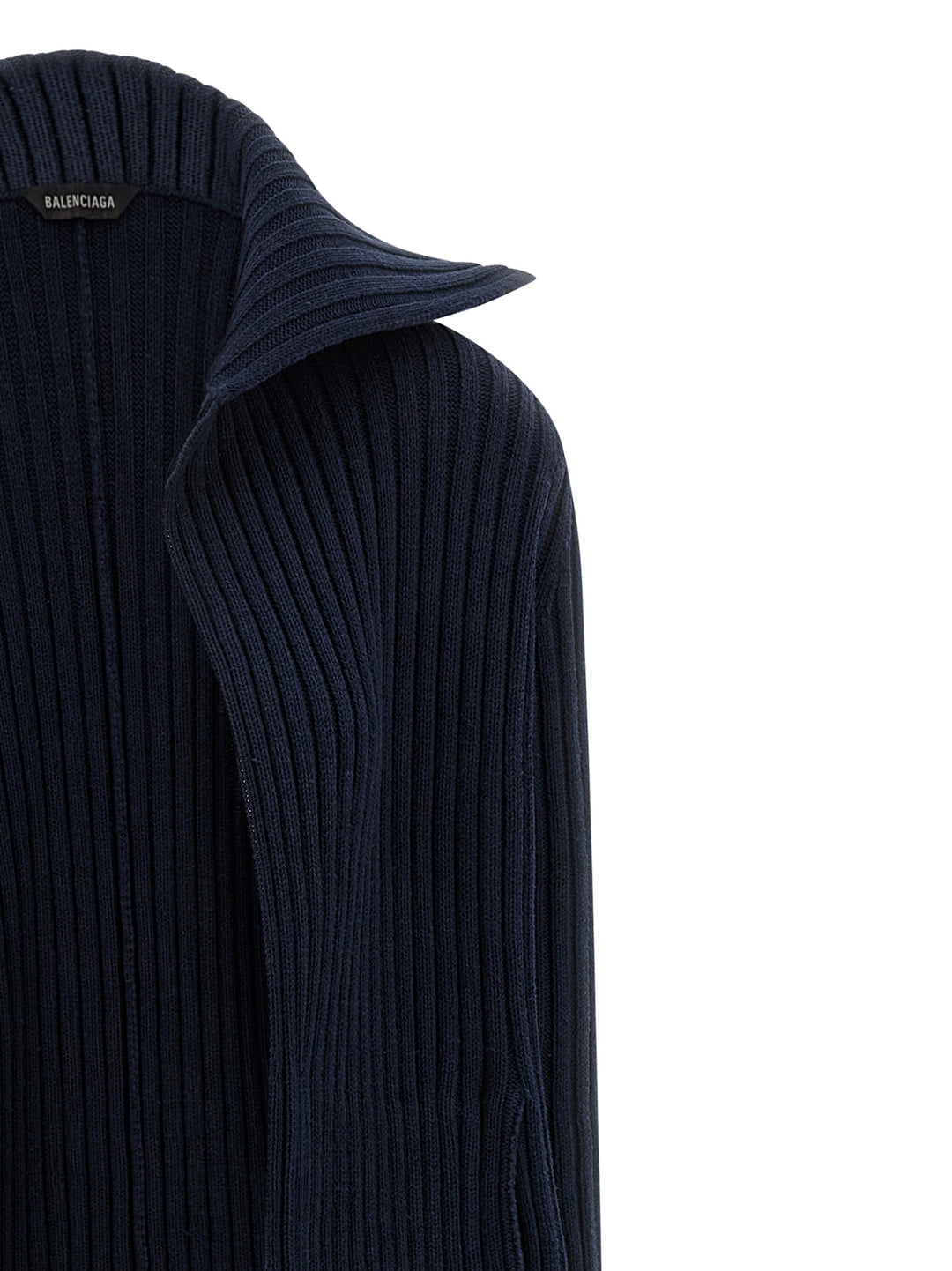 Balenciaga Ribbed Cardigan Sweaters and Cardigans - Blue | 3b34fe7b2fb308bcaae908947debef8b5c2c50ad