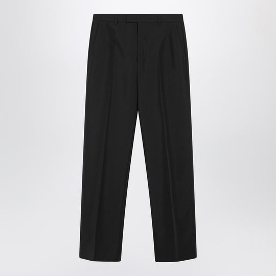 Black Trousers In Technical Panama