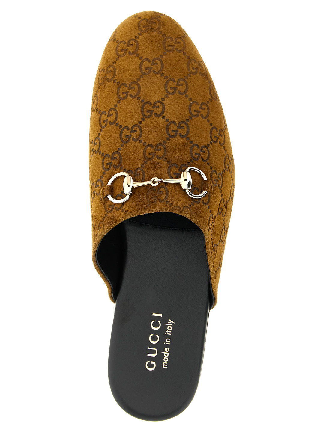Gucci Sabot Suede Horsebit Flat shoes - Brown | c07c4f98d48422b0343d95f7eb4720f6a5caa790