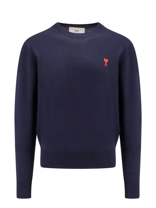 Merino Wool Sweater With Frontal Logo