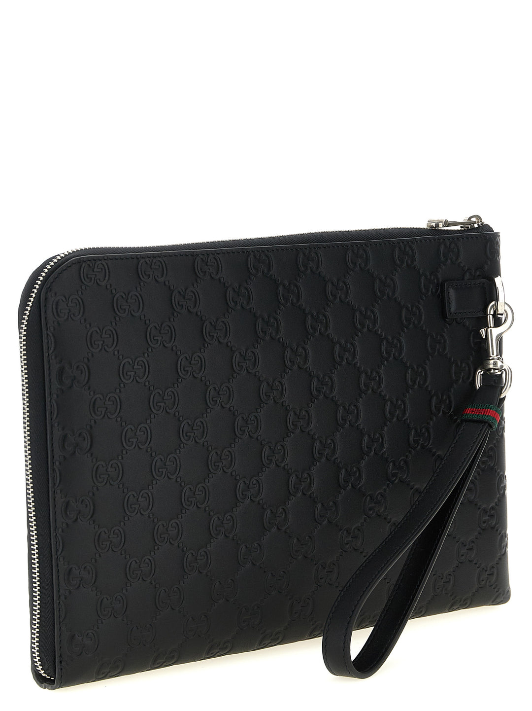 Gucci Gg Emblem Clutch - Black | 81830ca8952271cc41a1624ca1efb98f79cf83c6