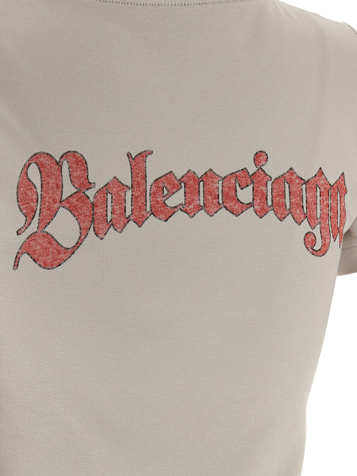 Balenciaga Logo Print T-shirt - Gray | 5a8563afe04df7077be4facfbd67b0b29a5c4d64