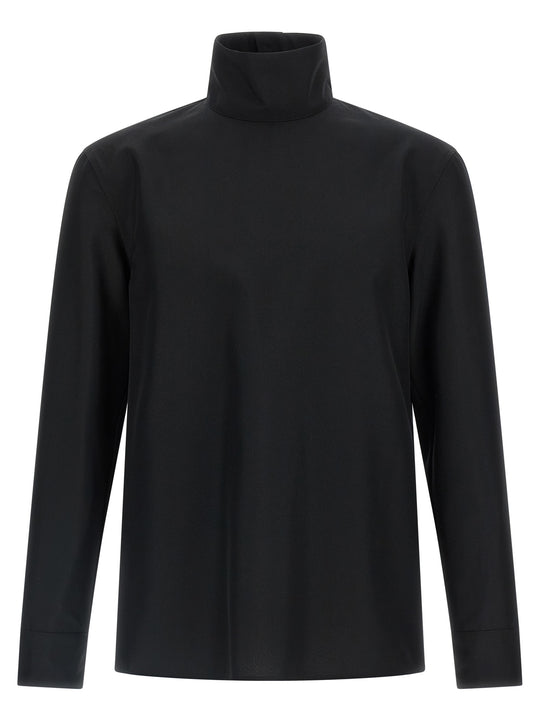 Technical Panama Shirt Shirt And Blouse Black