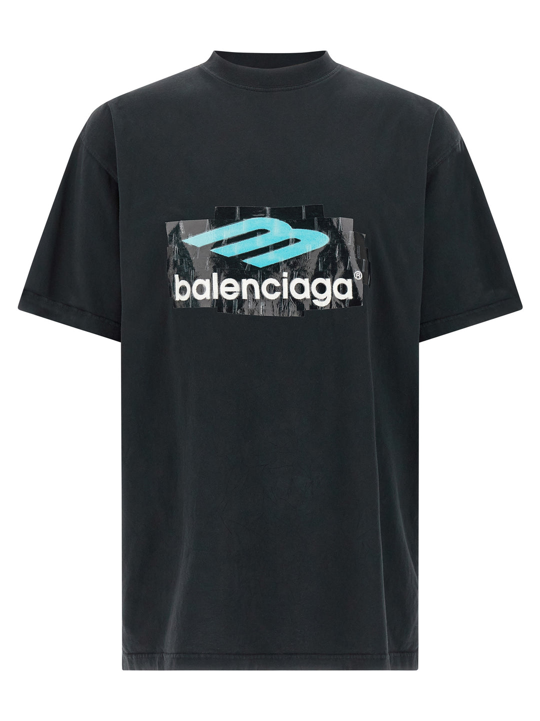Balenciaga Printed T-shirt - Black | 803b390630f41b5f5f1da4501ba2a39f196d1611