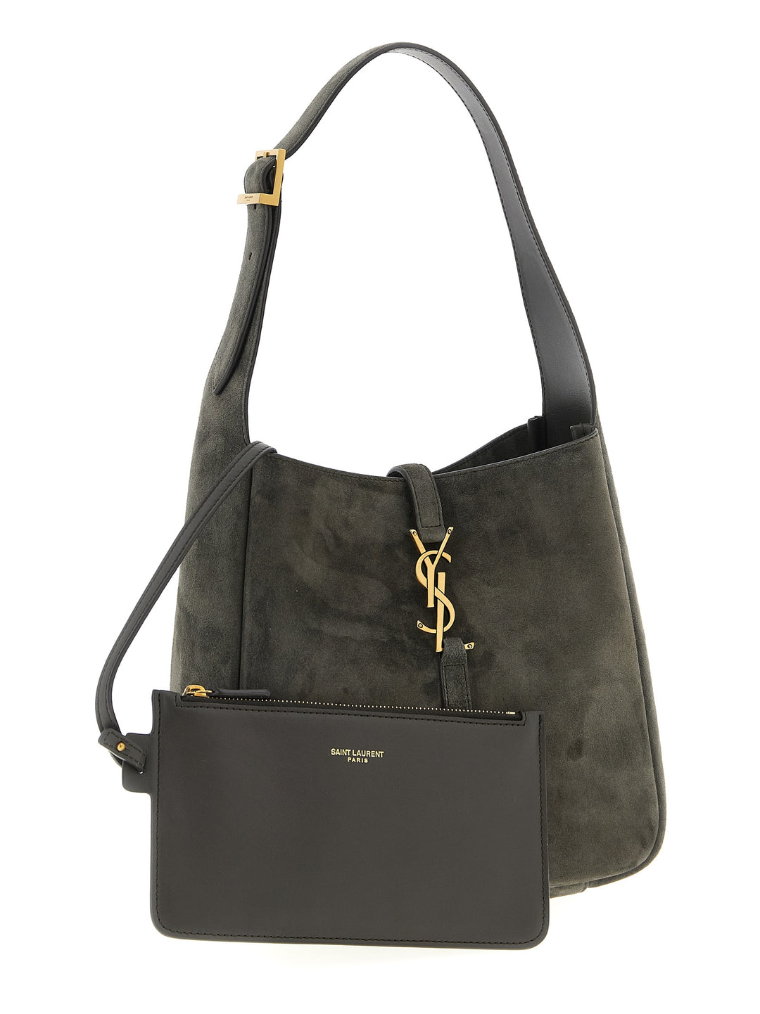 Saint Laurent Le 5 À 7 Shoulder Bags - Gray | 933f1c205b69941ab15c2523f52d163ade616c32