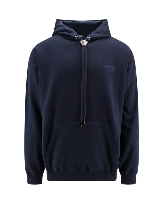 Cotton Sweatshirt With Iconic Embroidery On The Front