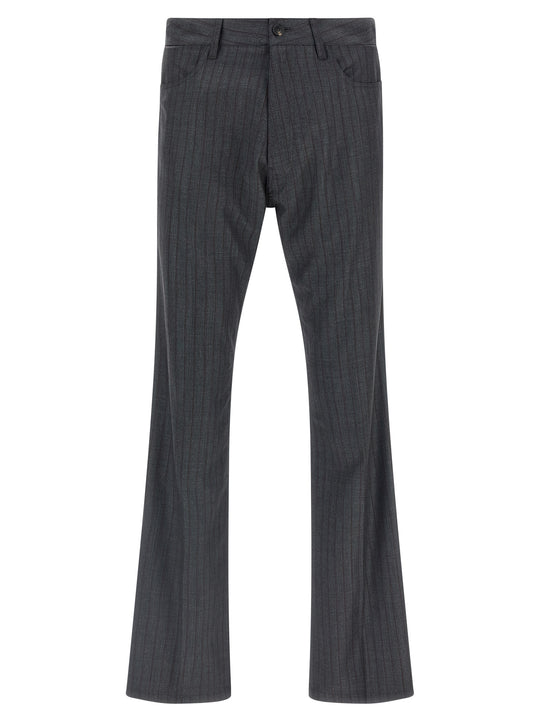 Pinstripe Pants Gray