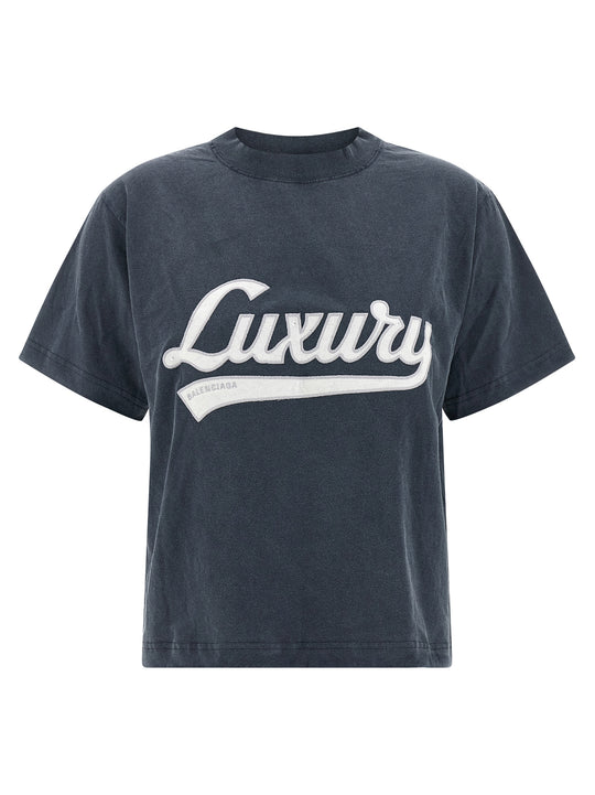 Embroidery T-Shirt Blue