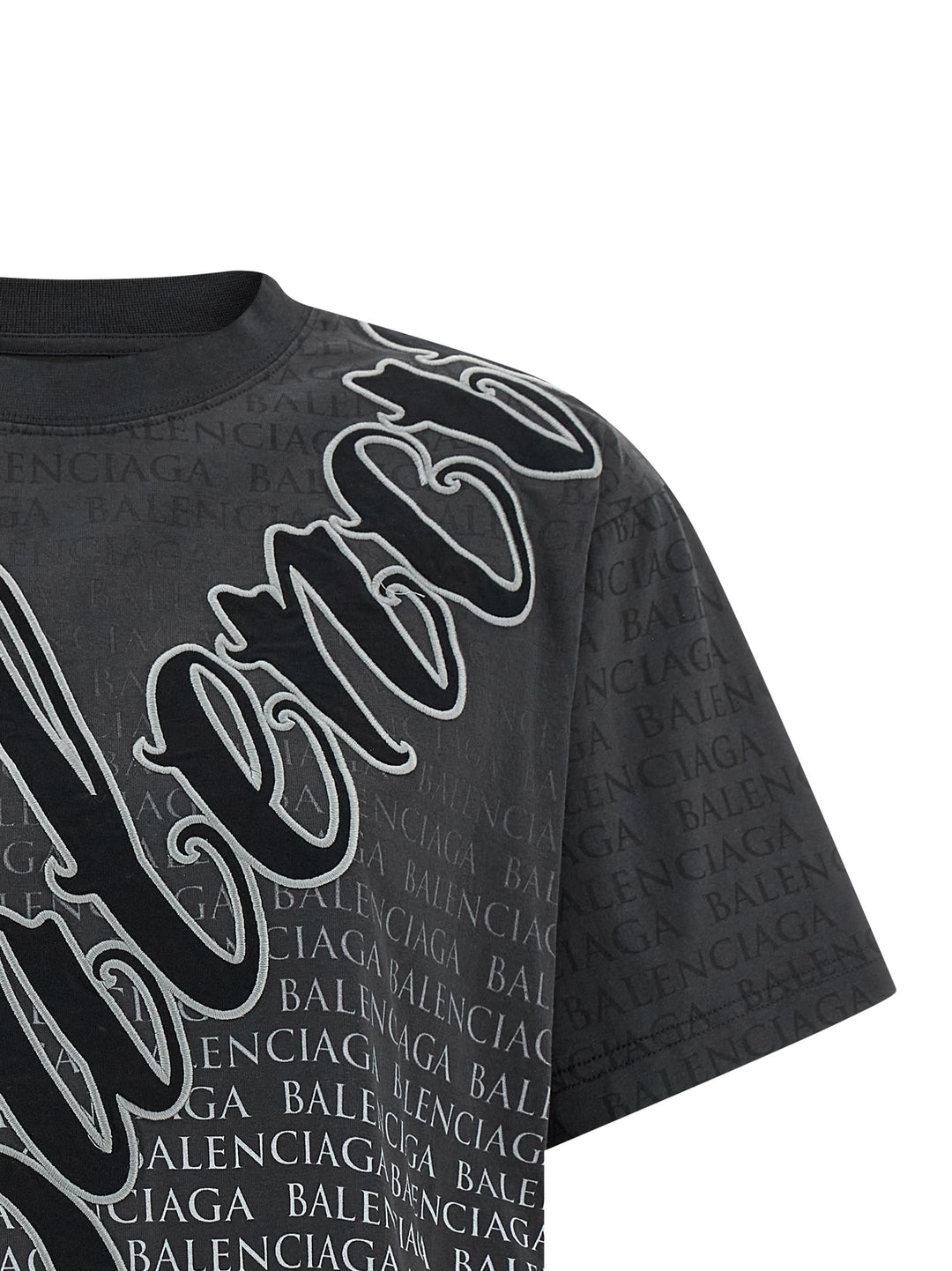Balenciaga Cursive T-shirt - Black | 48890e7a7ff75ce3b13a93088c74f20f55009525