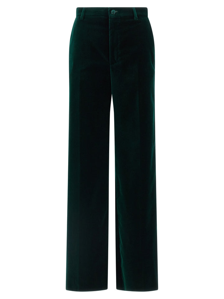 Gucci Velvet Pants - Green | ec873fac3790475dc0b4239b6a55293cd1f2a178