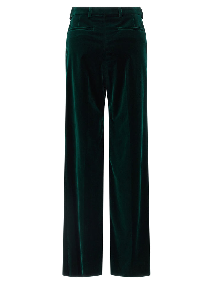 Gucci Velvet Pants - Green | 69b062273c3736a2b22528cfbd0bd10f78e221ef