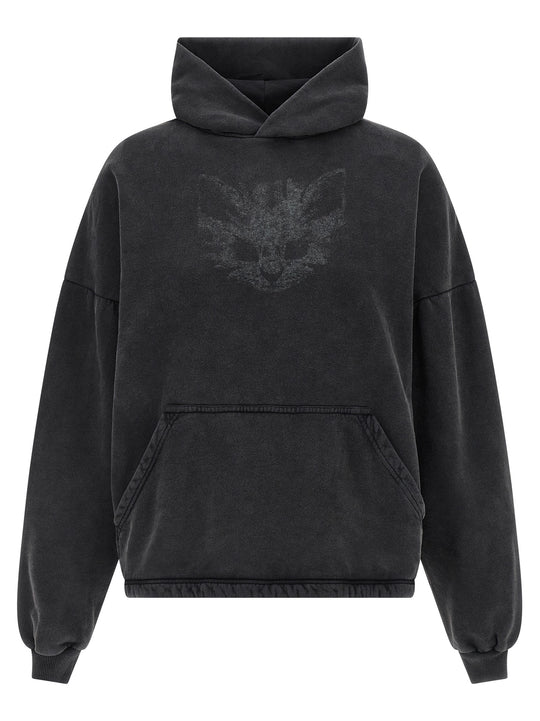Cropped Hoodie Sweatshirt Black