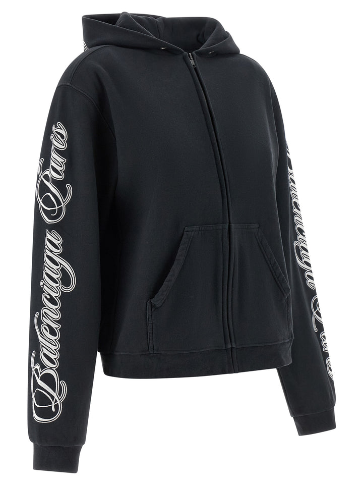 Balenciaga Cursive Sweatshirt - Black | 92f6ba34f1fdeb8278fefbfcf4dc0d9c22574ba7