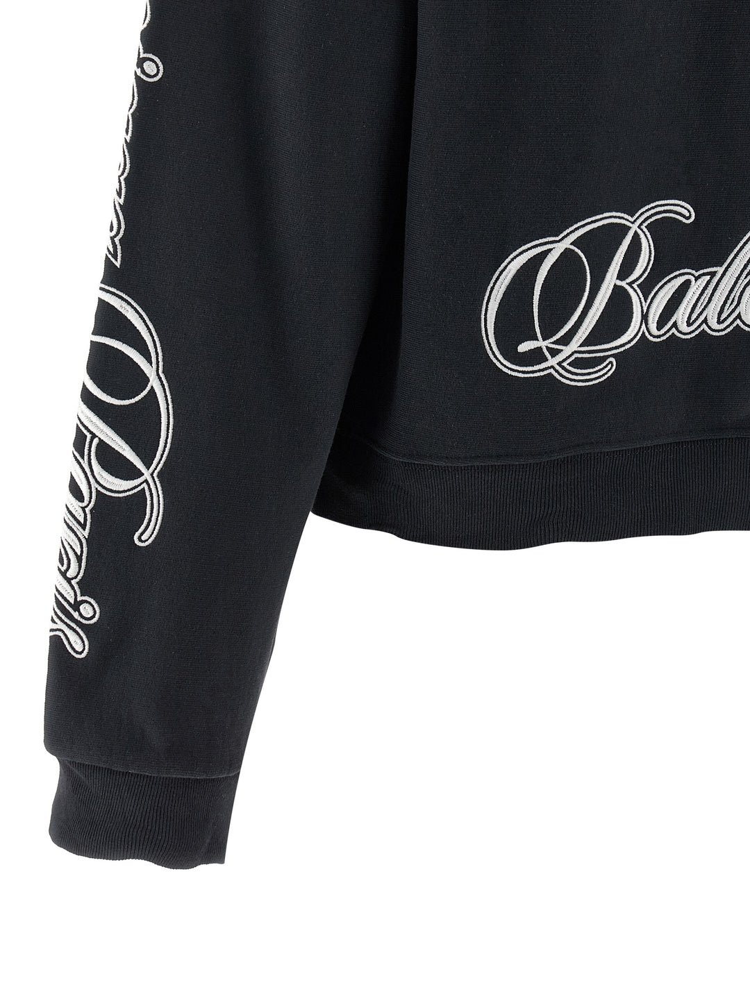 Balenciaga Cursive Sweatshirt - Black | 10d9ab997b346551b6b049b60eea07154bf99288