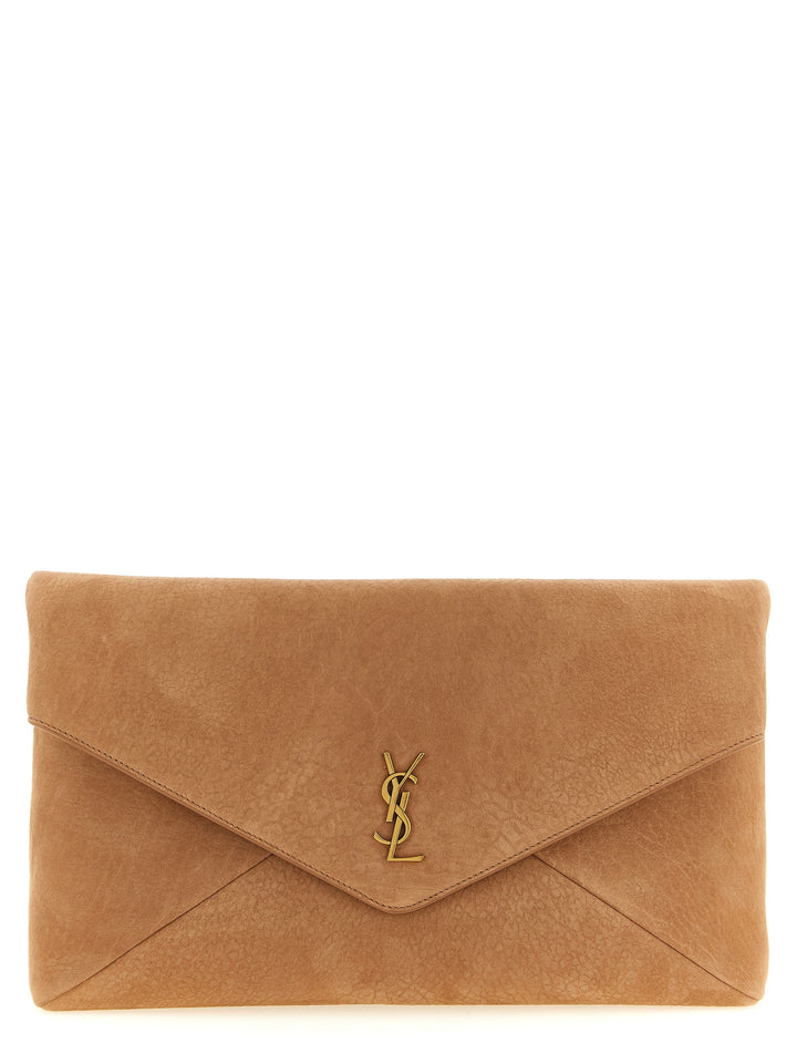 Saint Laurent Envelope Clutch - Brown | a4515bb53fbc99f22c61a4bda7d254f2bb3f3f5a
