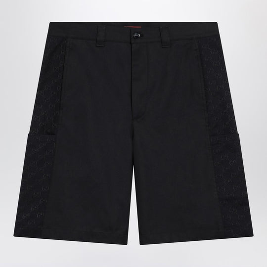 Ink Blue Cotton Twill Shorts