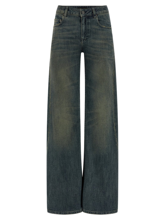A Gamba Ampia Jeans Blue