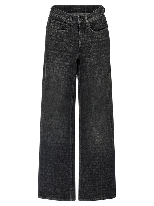 Wide Leg Jeans Black