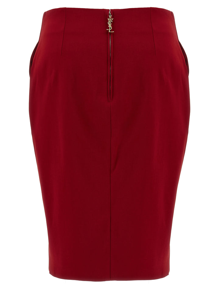 Saint Laurent Pencil Skirt Skirts - Red | feaa8cb322ce5a2e68ecce8b389207a07aa37cbf