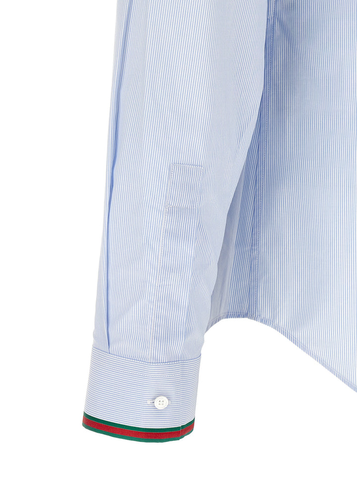Gucci Striped Shirt Shirt and Blouse - Light Blue | 9e10cb3c01ff530c33e0c997fb484f8771991e45