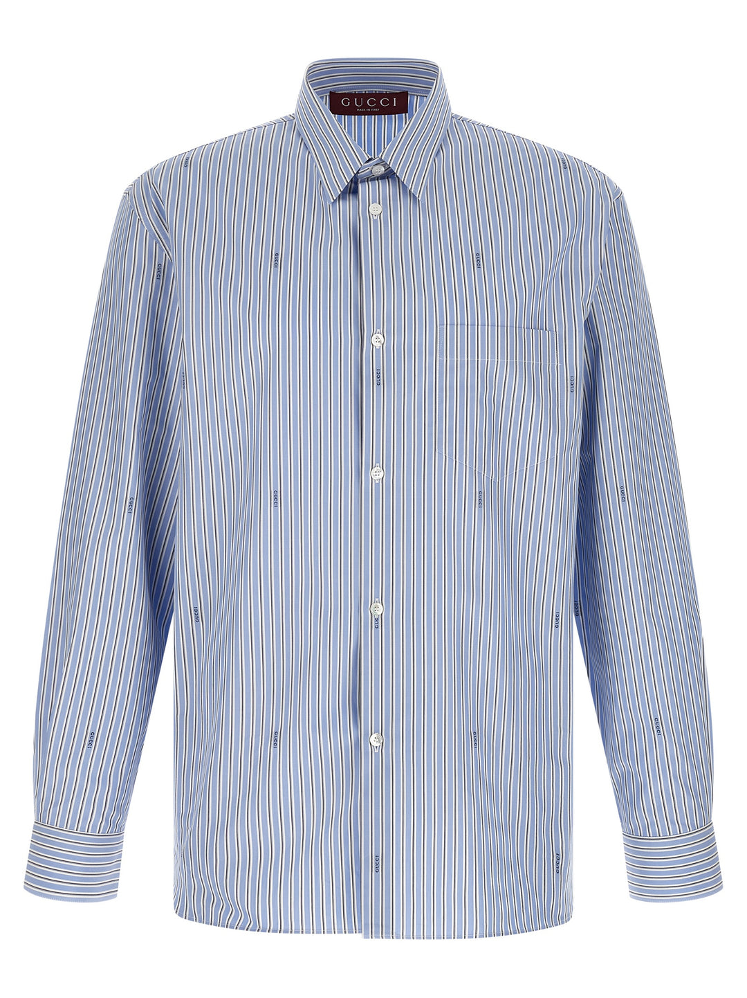 Gucci Gucci Fil Coupé Shirt Shirt and Blouse - Light Blue | 924881cf1e6ef96fe028a0fb6a1c6ca4a9de515a