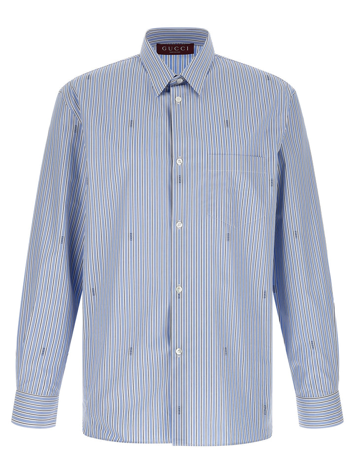 Gucci Gucci Fil Coupé Shirt Shirt and Blouse - Light Blue | 924881cf1e6ef96fe028a0fb6a1c6ca4a9de515a