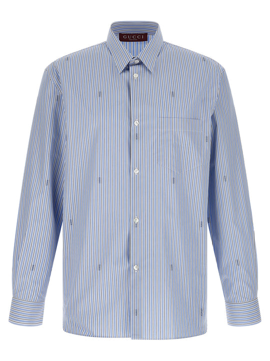 Gucci Fil Coupé Shirt Shirt And Blouse Light Blue