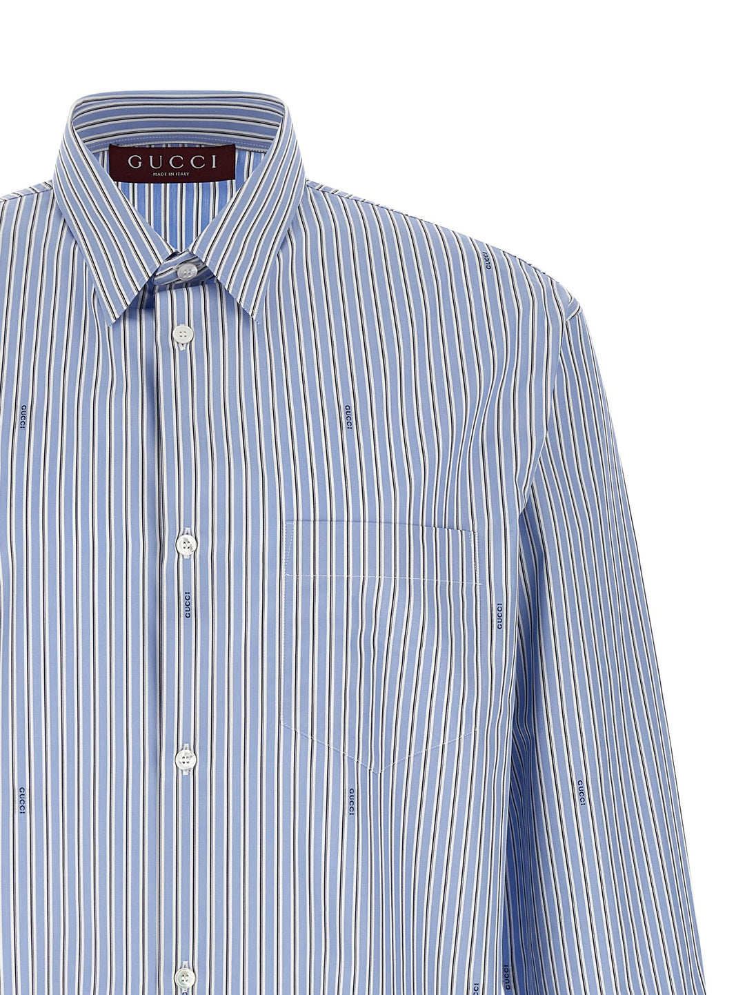 Gucci Gucci Fil Coupé Shirt Shirt and Blouse - Light Blue | 113d579e675b716fe08d2de700c224da52044ec8