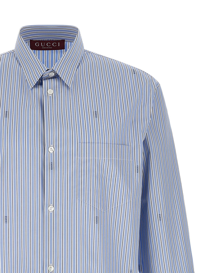 Gucci Gucci Fil Coupé Shirt Shirt and Blouse - Light Blue | 113d579e675b716fe08d2de700c224da52044ec8