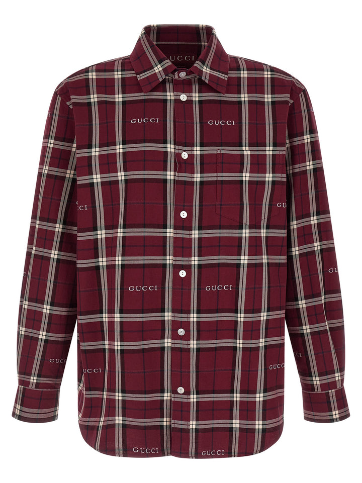 Gucci Tartan Shirt Shirt and Blouse - Red | 3509d13a78d69f0b35a62958c53cee37e7f83495