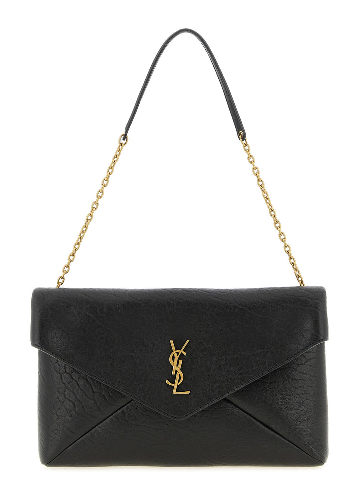 Saint Laurent Envelope Clutch - Black | 38f943706ce188a0960fd4bf3b083ed20b4c0530