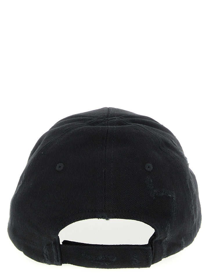 Balenciaga Logo Cap Hats - Black | e37f1c3fbbcc0f14a6063d228008383c21e48110