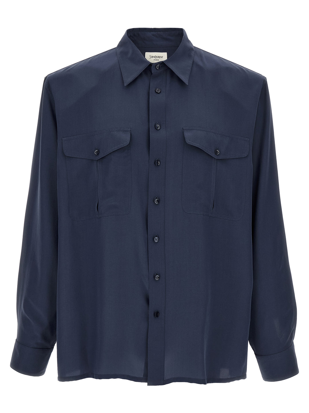 Saint Laurent Viscose And Silk Shirt Shirt and Blouse - Blue | d13e302ac0276b23a4083b1783c91524a06cfba4