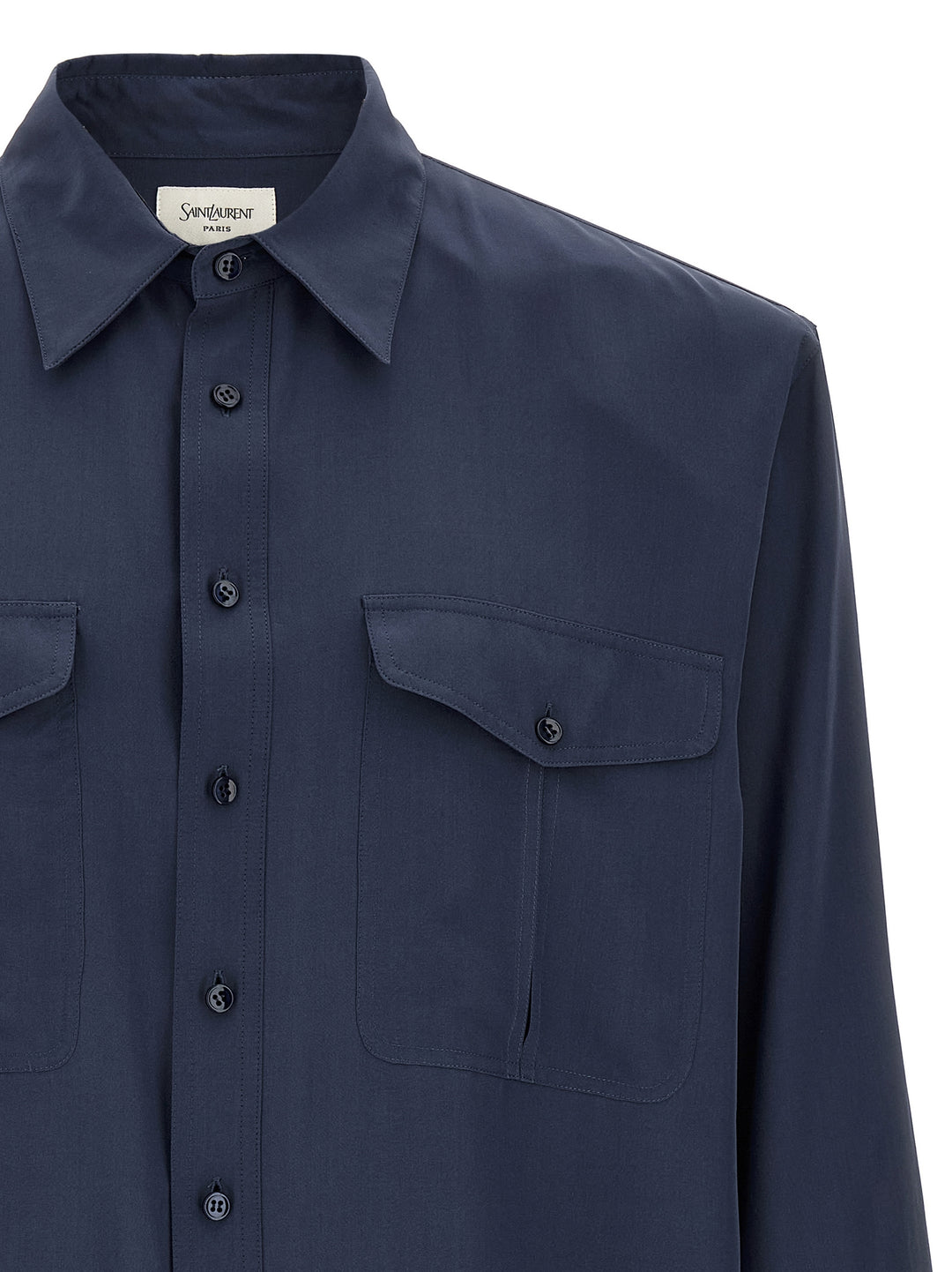 Saint Laurent Viscose And Silk Shirt Shirt and Blouse - Blue | 6cf0c1e6376a813c25240a0815e341351302fbcc