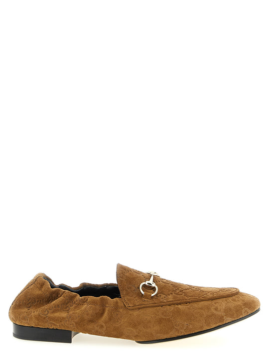 Gg Suede Loafers Brown