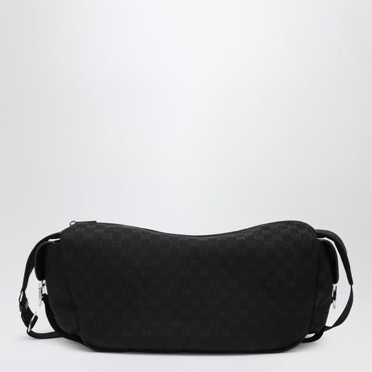 Large Black Crossbody Bag In Gg Fabric
